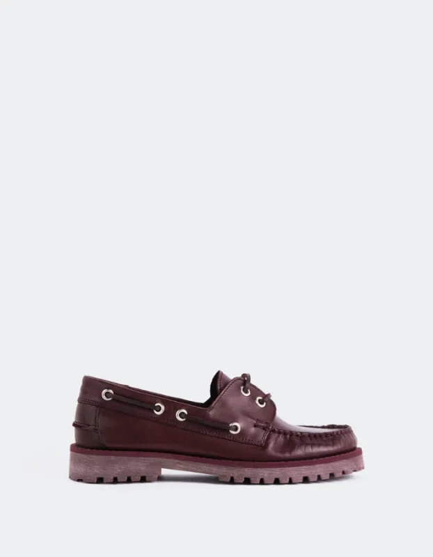 Gaia Burgundy Leather sold by L'Intervalle