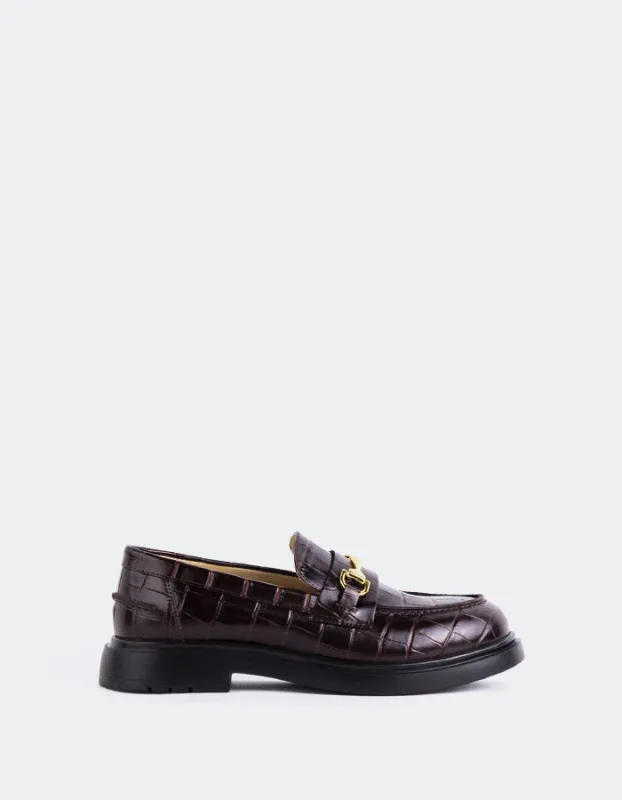 Luxie Brown Croco sold by L'Intervalle