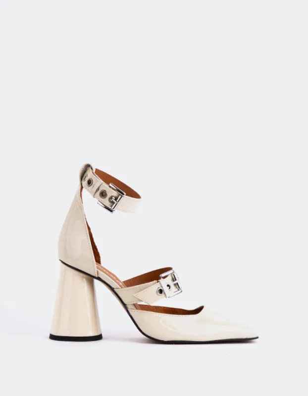 Roses Off White Patent sold by L'Intervalle