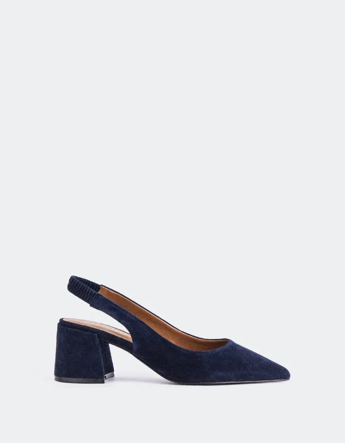Dalida Navy Suede sold by L'Intervalle