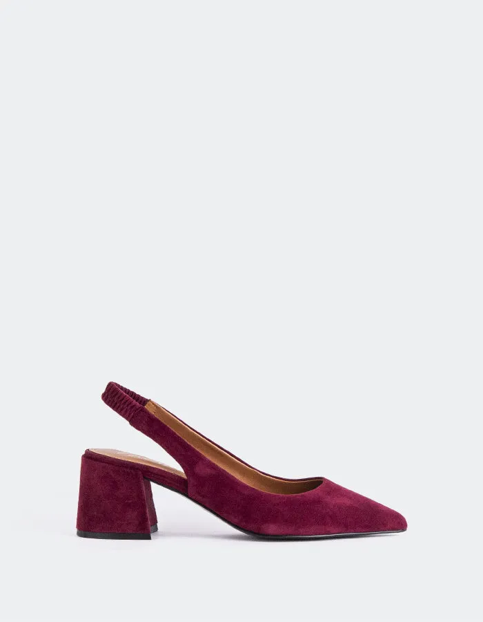 Dalida Burgundy Suede sold by L'Intervalle