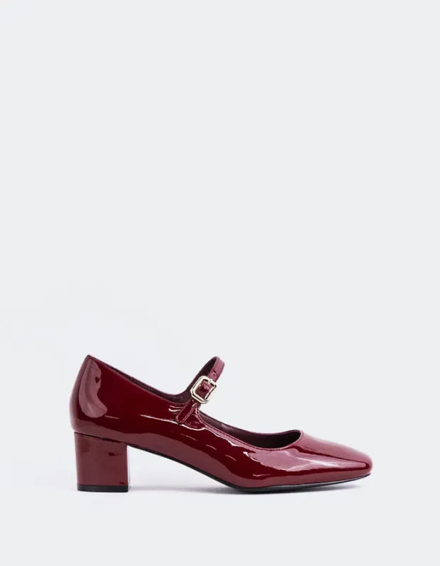 Rosalba Burgundy Patent sold by L'Intervalle