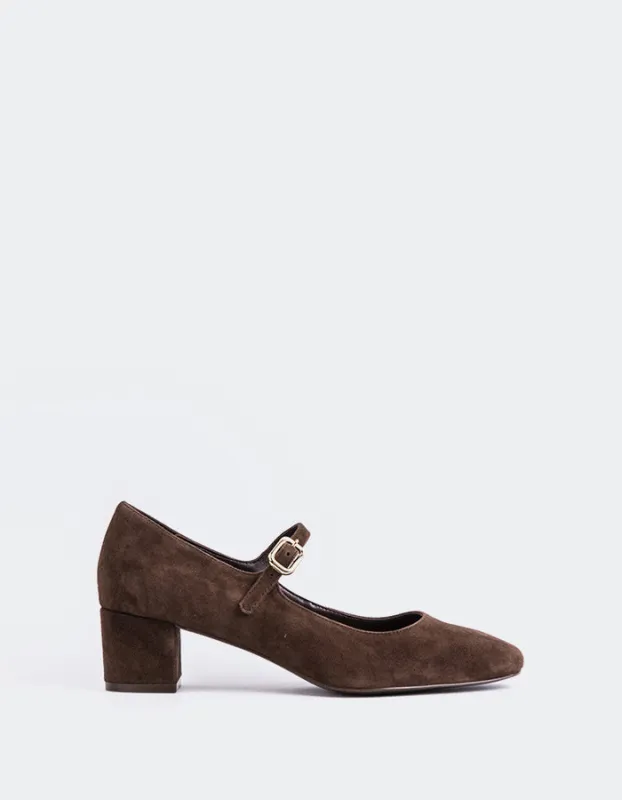 Rosalba Brown Suede sold by L'Intervalle