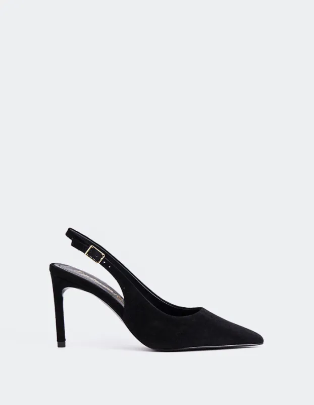 Zinnara Black Suede sold by L'Intervalle