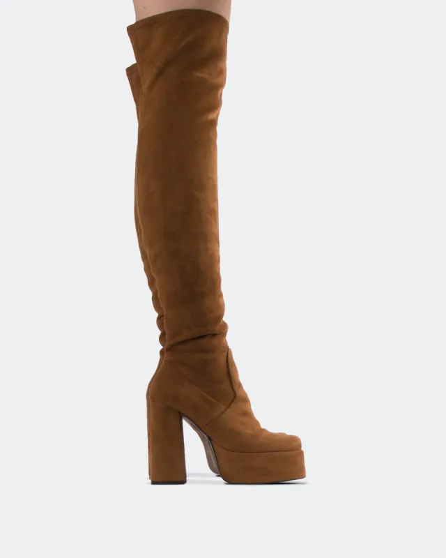 Azalea Tan Suede sold by L'Intervalle