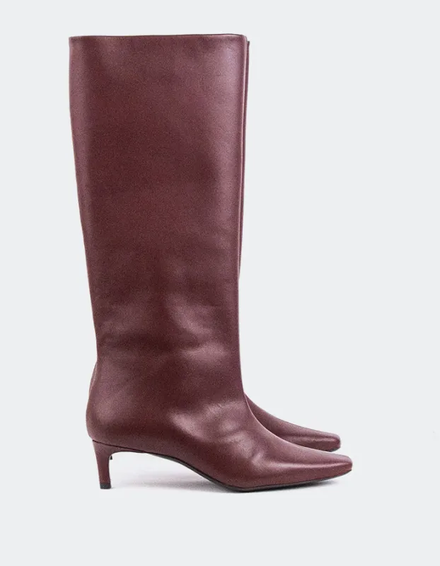 Raissa Burgundy Leather sold by L'Intervalle