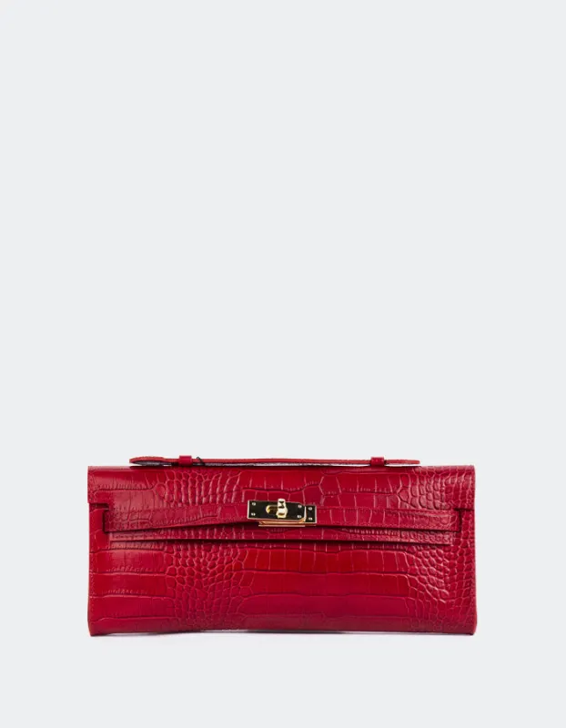 Lintie Burgundy Croco sold by L'Intervalle