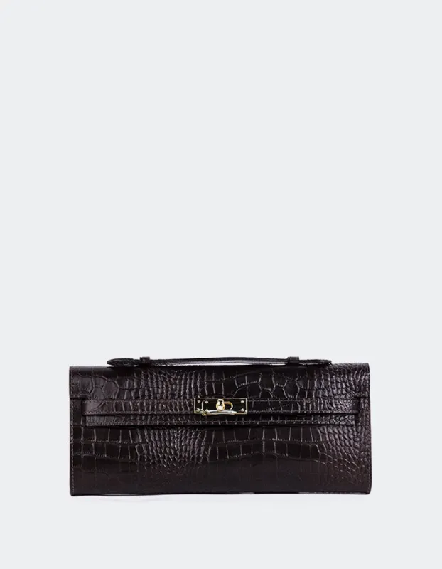 Lintie Brown Croco sold by L'Intervalle