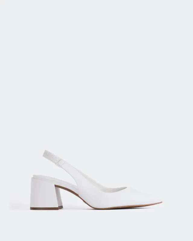 Dalida White Leather sold by L'Intervalle