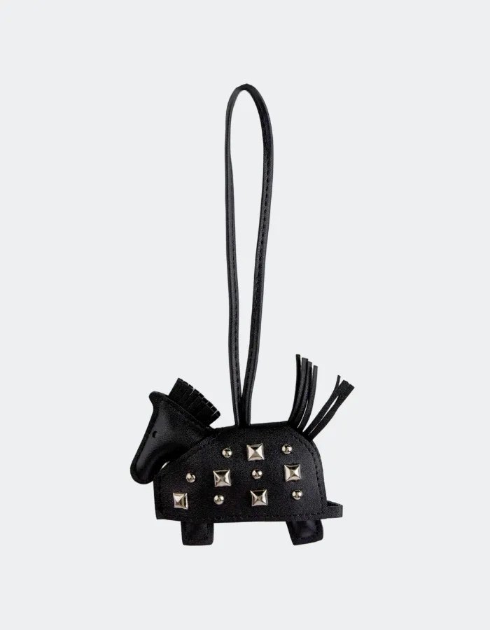 Studded Horse Charm, Black sold by L'Intervalle