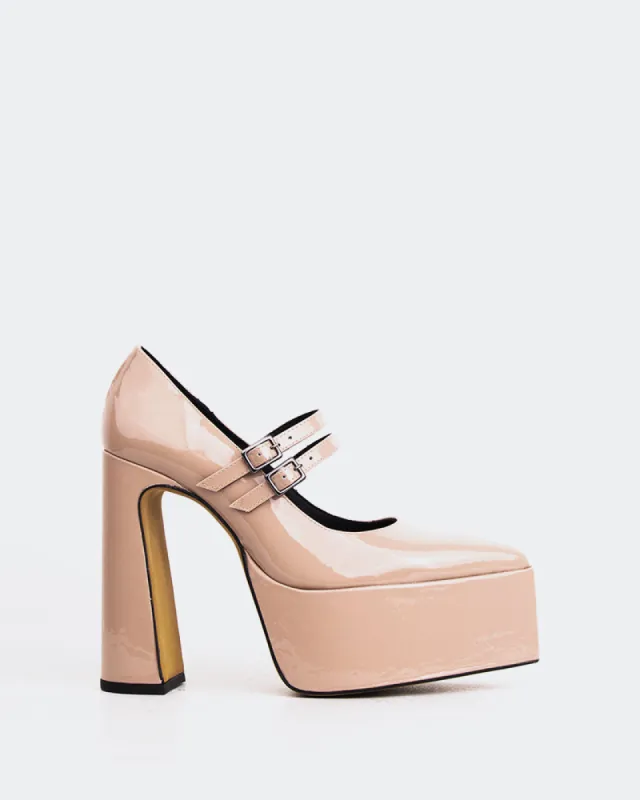Adelita Nude Patent sold by L'Intervalle