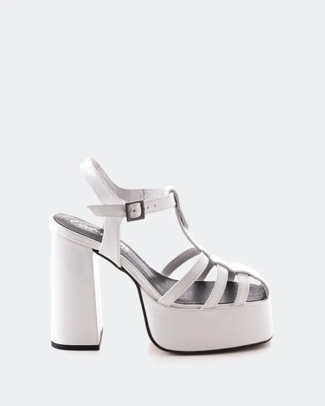 Loretta White Patent sold by L'Intervalle