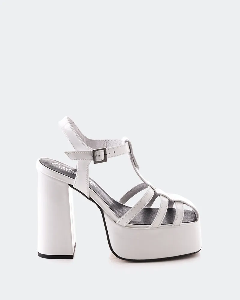 Loretta White Patent sold by L'Intervalle