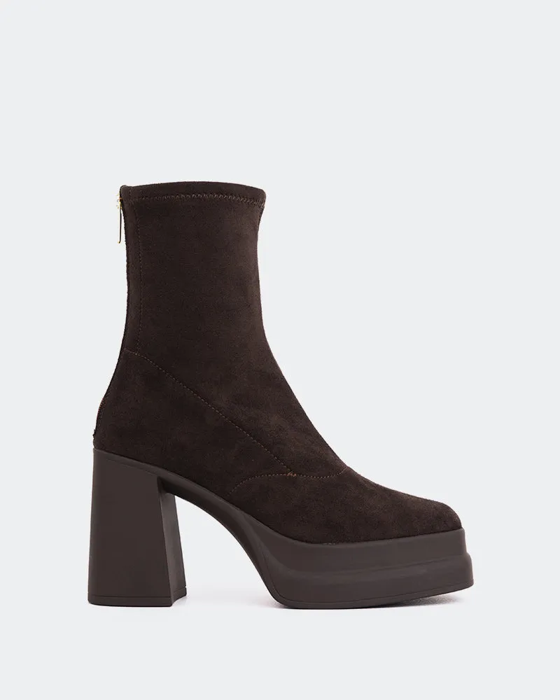 Voltera Brown Suede Stretch sold by L'Intervalle