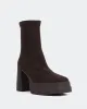 Voltera Brown Suede Stretch sold by L'Intervalle