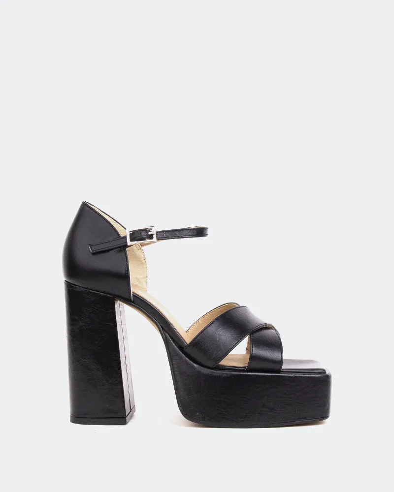 Damon Black Leather/Cuir Noir sold by L'Intervalle