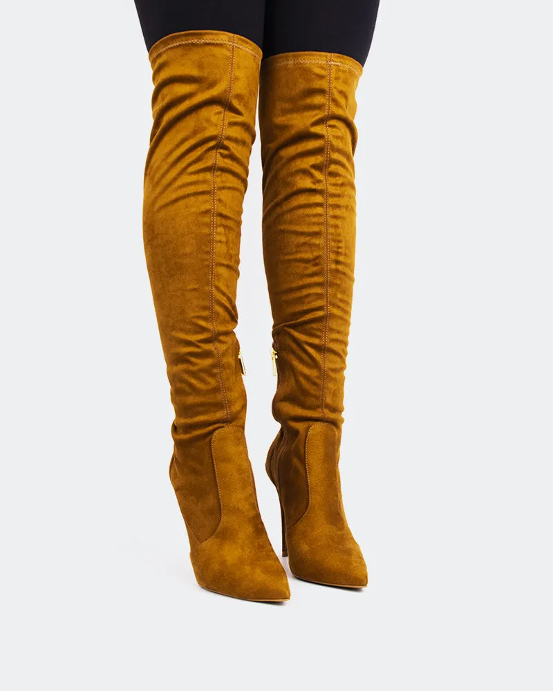 Brasilia Camel Suede Stretch sold by L'Intervalle product image thumbnail 2