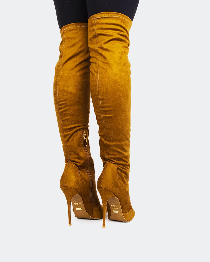 Brasilia Camel Suede Stretch sold by L'Intervalle product image thumbnail 3