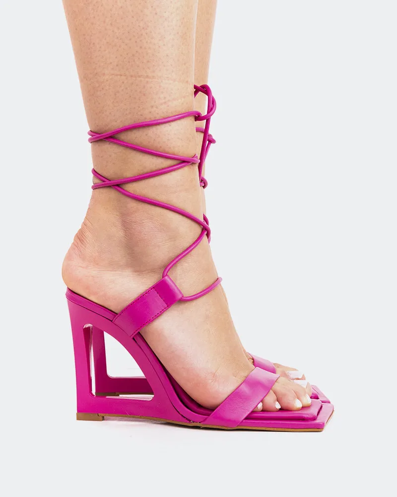 Quata Fuchsia Leather sold by L'Intervalle