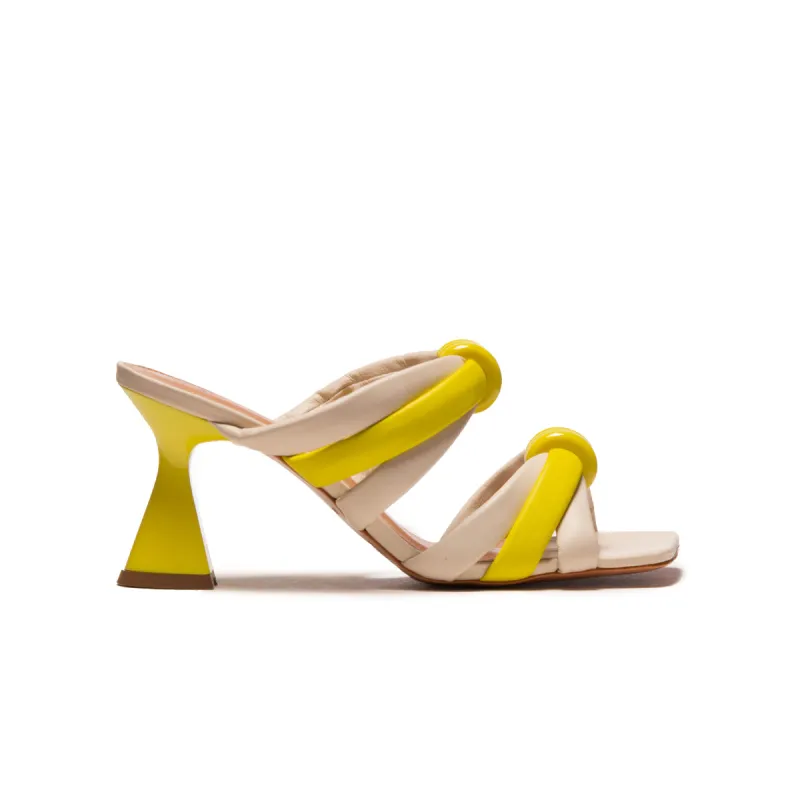 Lagoon Yellow Multi Leather sold by L'Intervalle