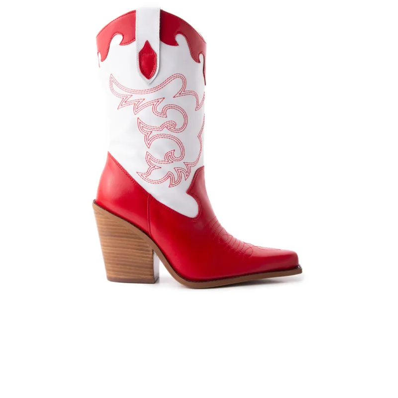 Cavalia Red White Leather sold by L'Intervalle