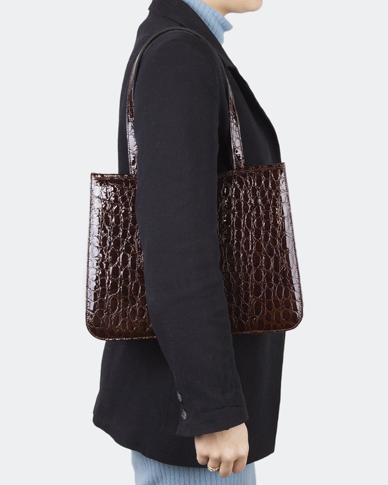 Bancel Dark Brown Croco sold by L'Intervalle product image thumbnail 2