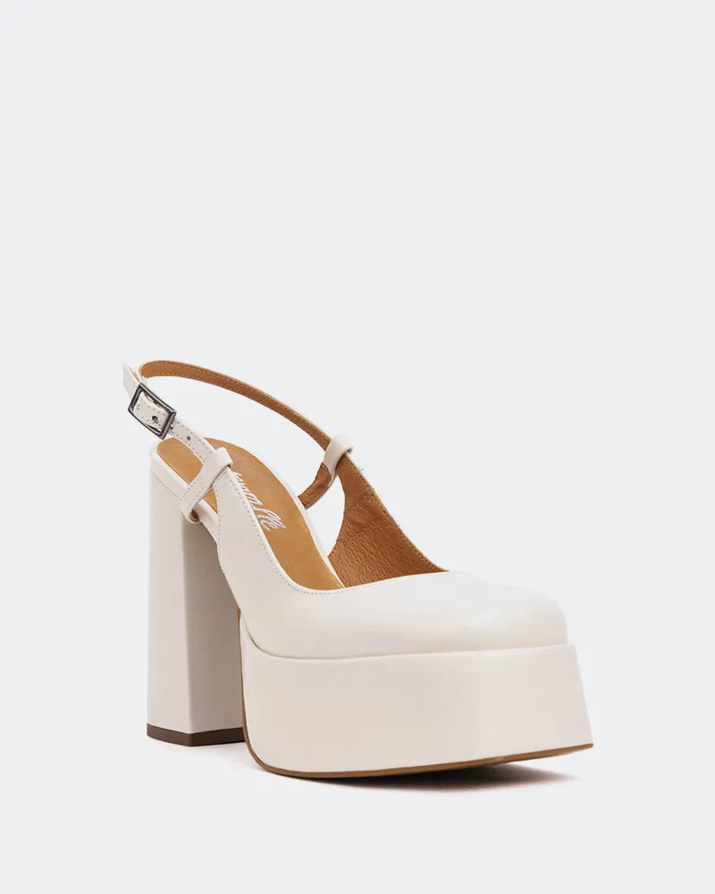 Cave, Off White Leather/Cuir Blanc Cassé sold by L'Intervalle product image thumbnail 2