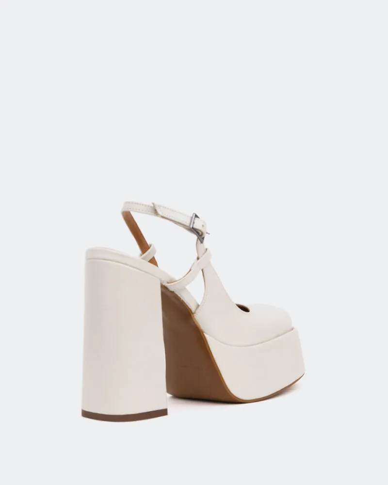 Cave, Off White Leather/Cuir Blanc Cassé sold by L'Intervalle product image thumbnail 3