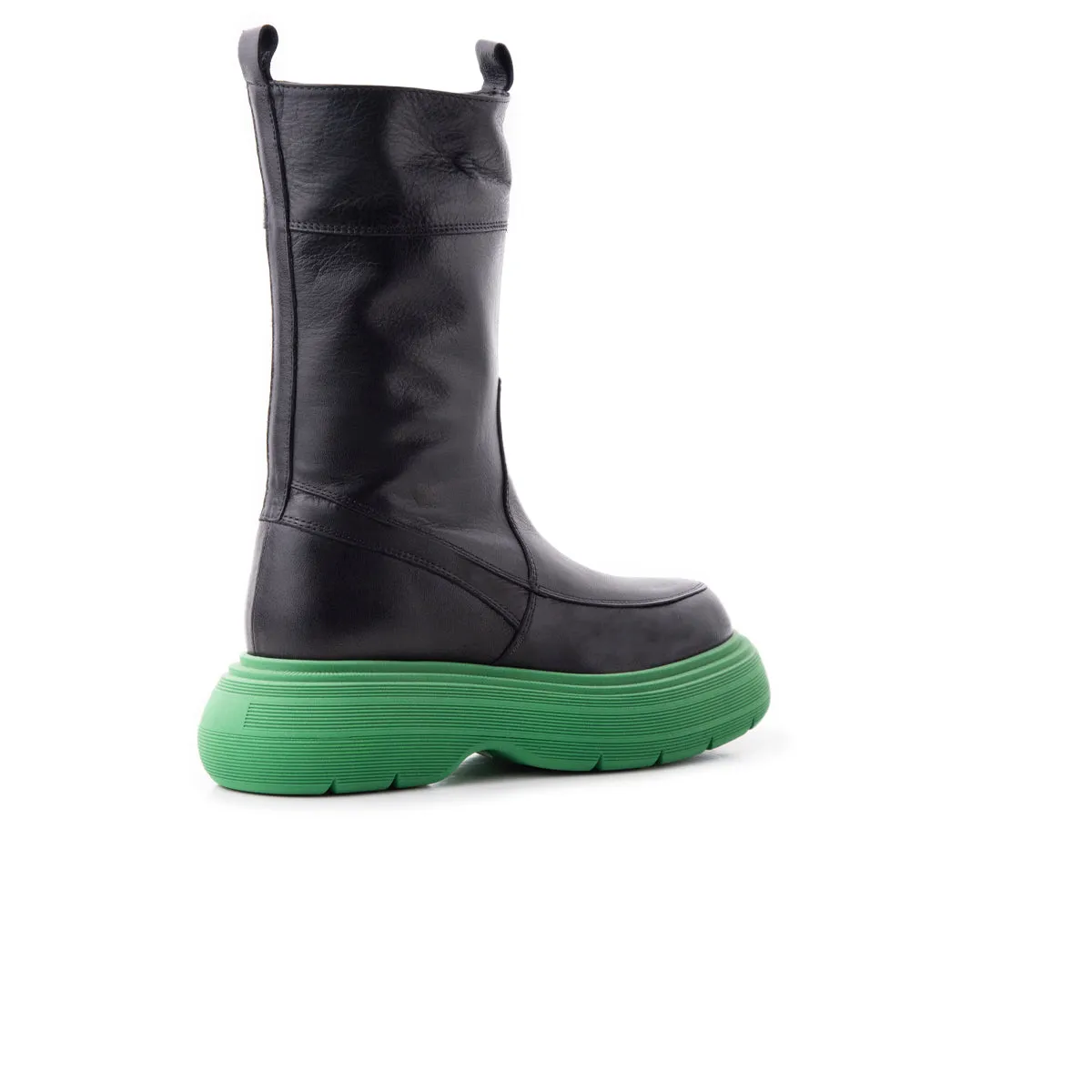 Tineo Black Leather/Green Sole sold by L'Intervalle product image thumbnail 3