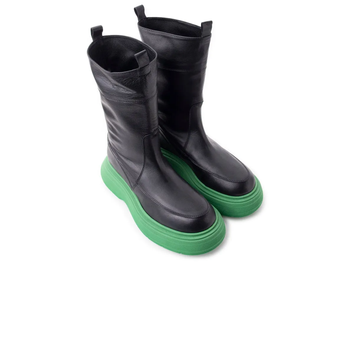 Tineo Black Leather/Green Sole sold by L'Intervalle product image thumbnail 2