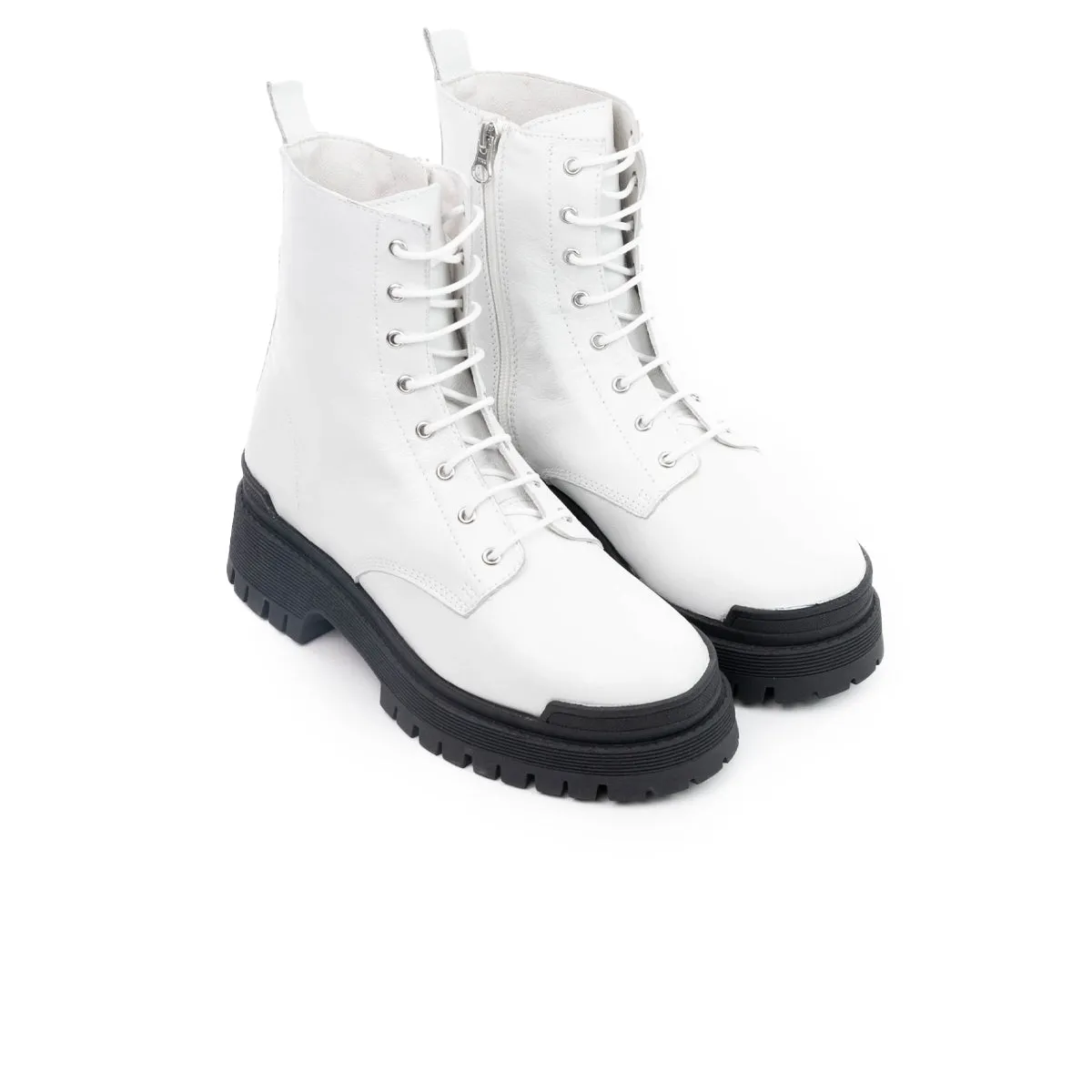 Langport White Leather/Black Sole sold by L'Intervalle product image thumbnail 2