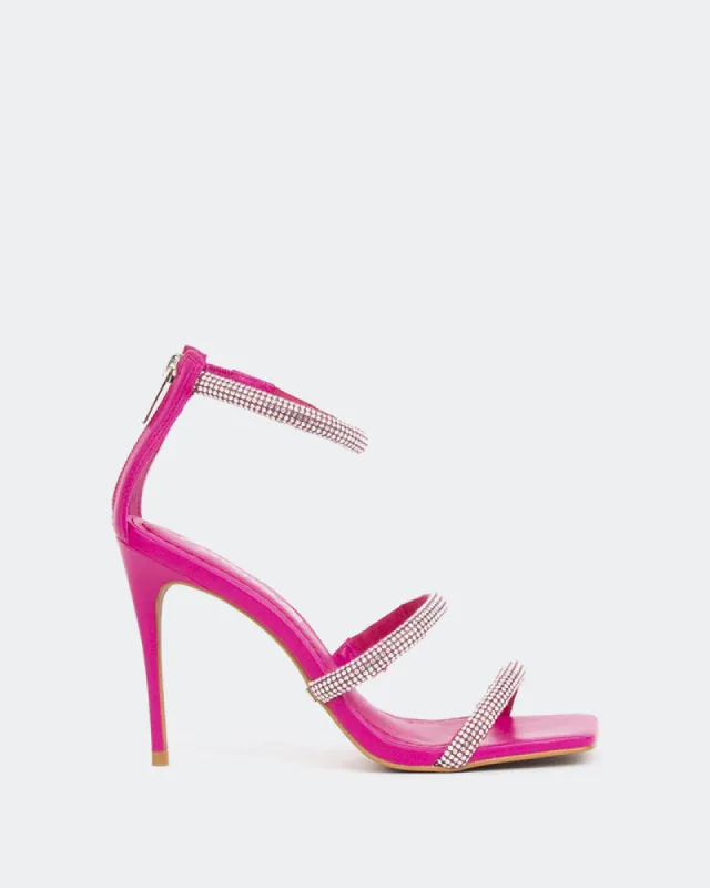 Shamari, Fucshia Leather/Cuir Fucshia sold by L'Intervalle