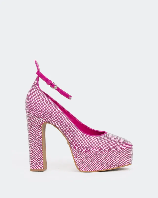 Jayne, Fucshia. Suede/Suède Fucshia sold by L'Intervalle