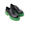 Baku Black Leather/Green Sole sold by L'Intervalle