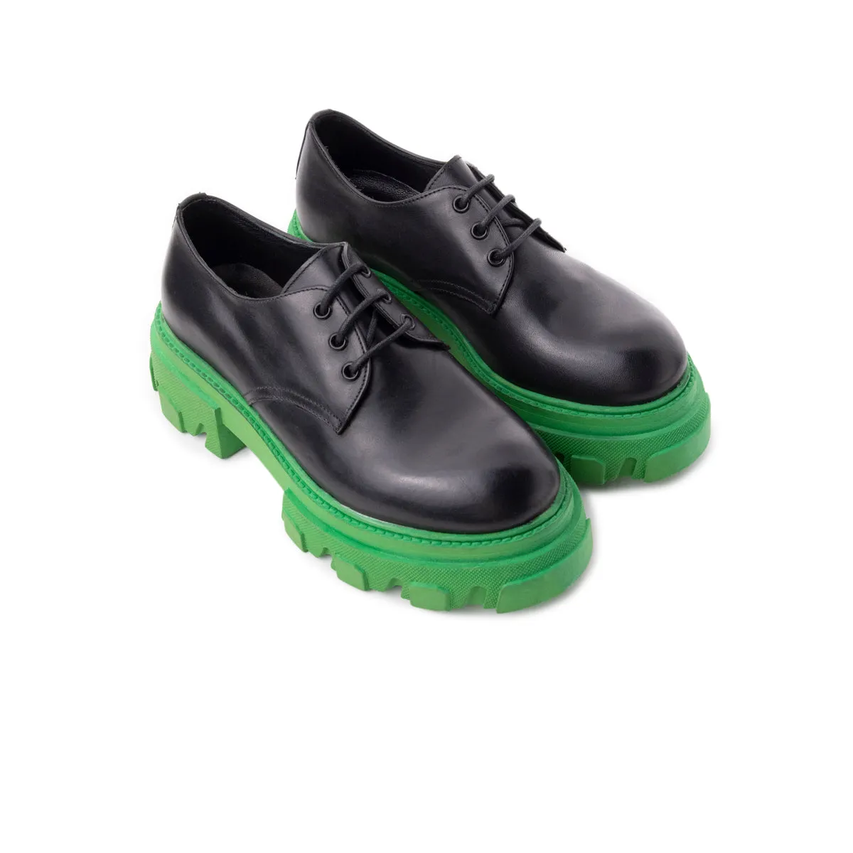 Baku Black Leather/Green Sole sold by L'Intervalle product image thumbnail 2