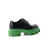 Baku Black Leather/Green Sole sold by L'Intervalle
