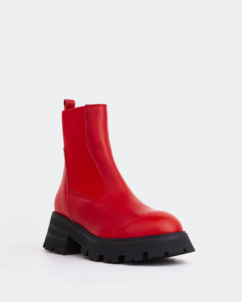 Bootle Red Leather sold by L'Intervalle product image thumbnail 2