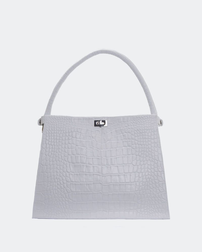 Livie Off White Croco sold by L'Intervalle