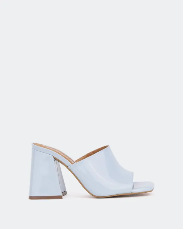 Herrera Blue Patent/Verni Bleu sold by L'Intervalle