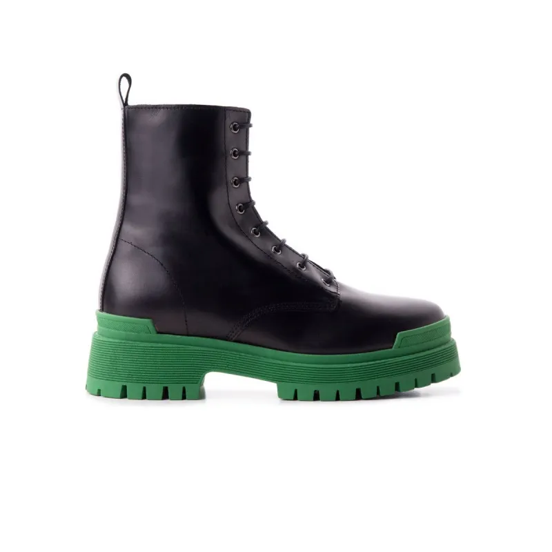 Langport Black Leather/Mint Sole sold by L'Intervalle