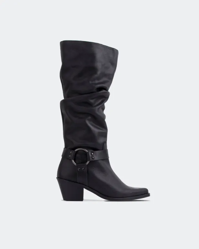 Arsta Black Leather Boots sold by L'Intervalle