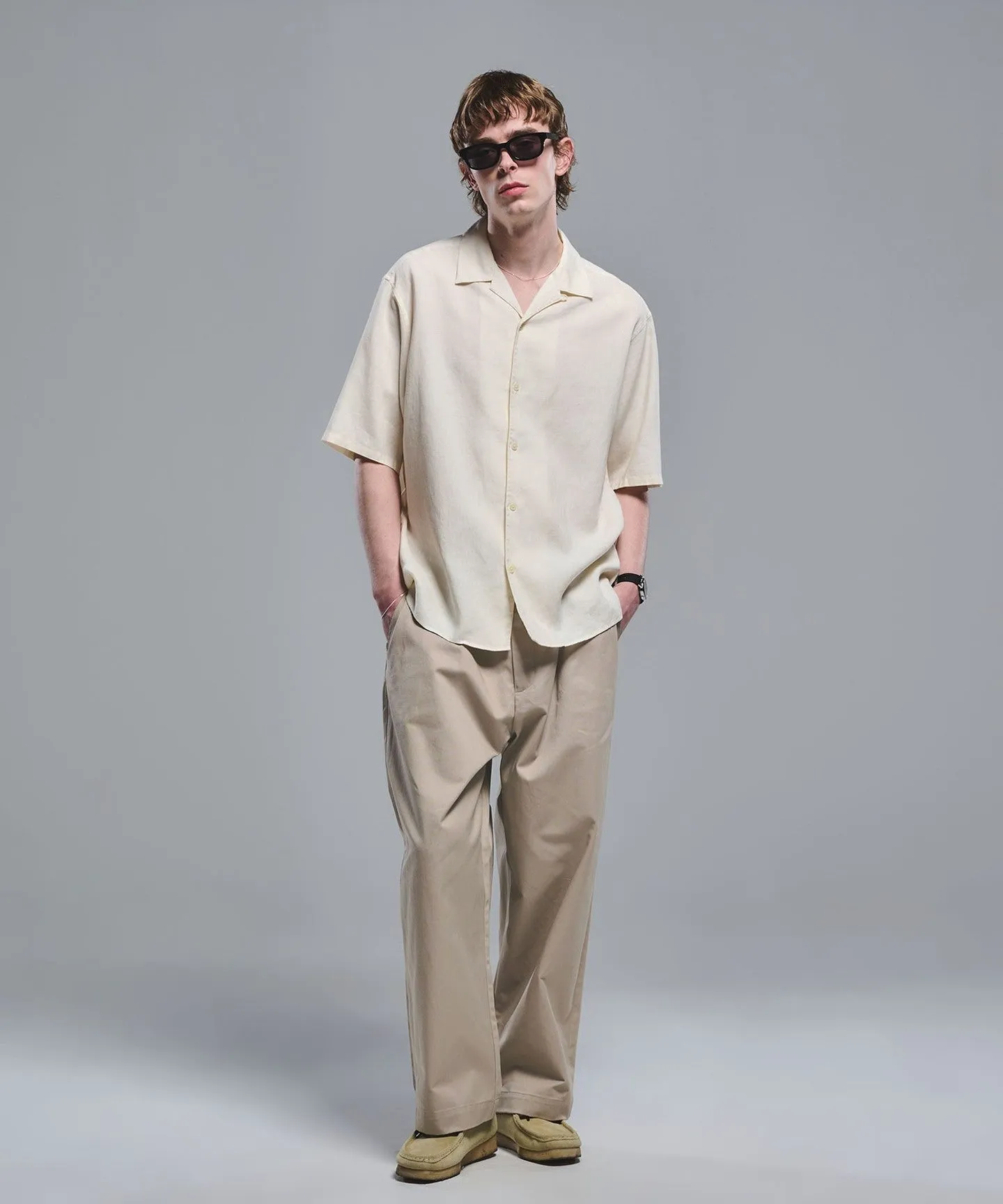 リネン ポプリン オープンカラー 半袖 シャツ sold by United Arrows product image thumbnail 4