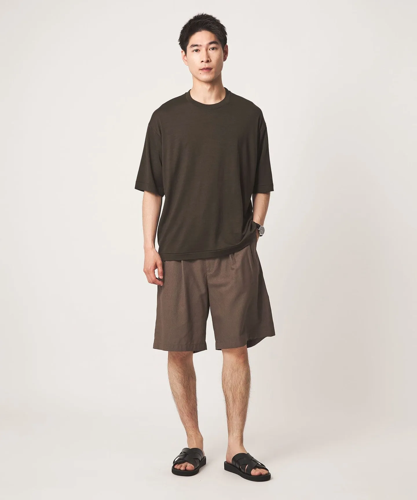 FINE BASIC ハシゴ Super100’s ウール 半袖 Tシャツ sold by United Arrows product image thumbnail 3