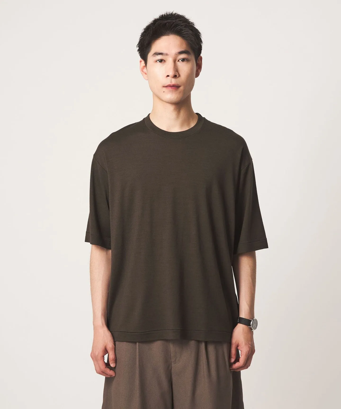 FINE BASIC ハシゴ Super100’s ウール 半袖 Tシャツ sold by United Arrows product image thumbnail 5