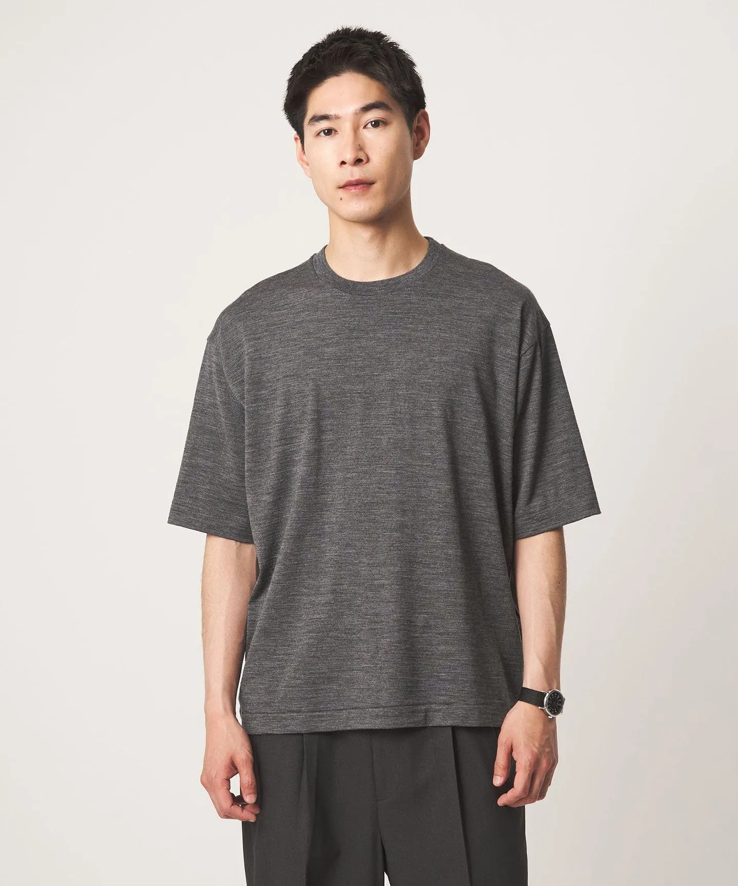 FINE BASIC ハシゴ Super100’s ウール 半袖 Tシャツ sold by United Arrows product image thumbnail 2