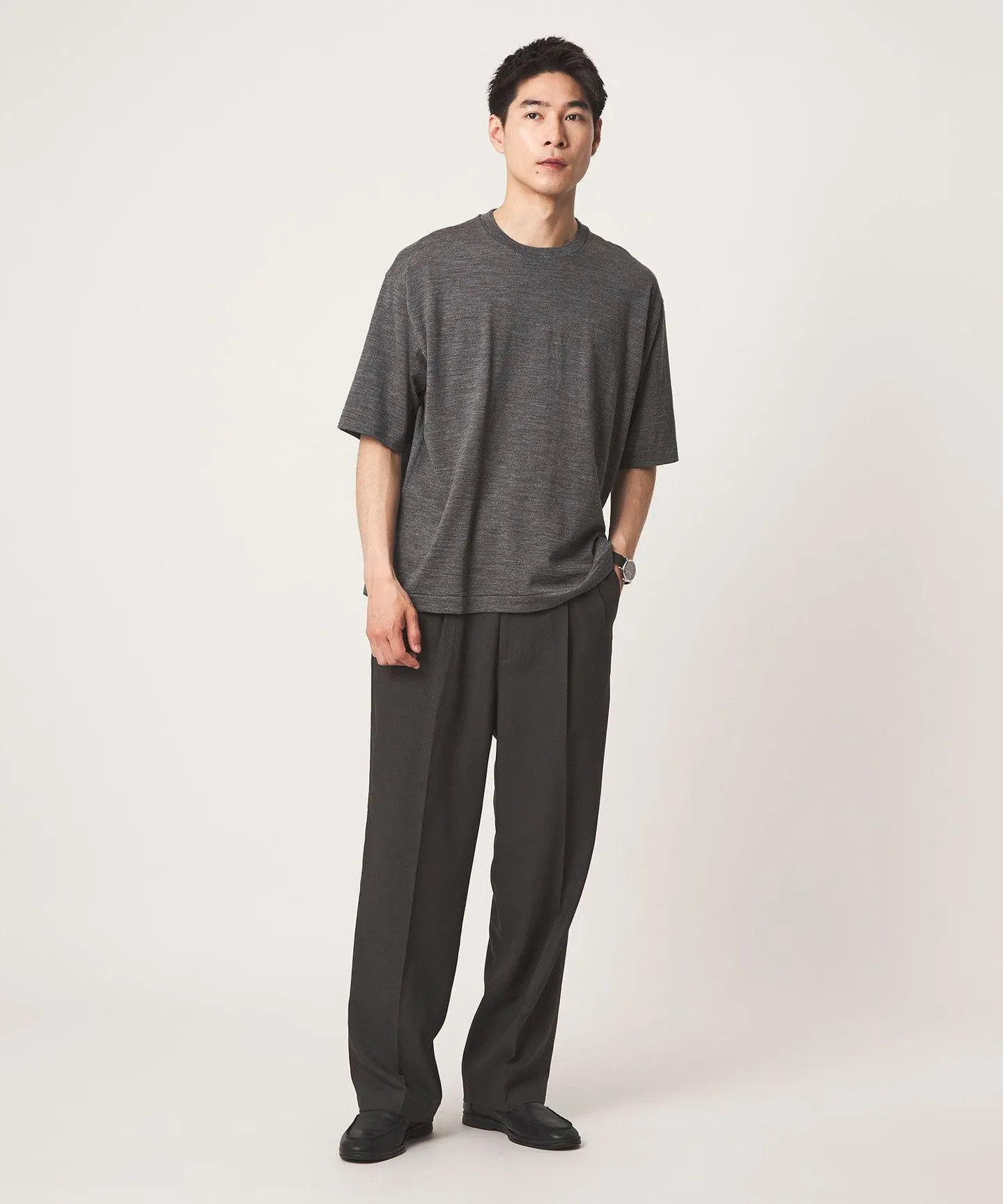 FINE BASIC ハシゴ Super100’s ウール 半袖 Tシャツ sold by United Arrows product image thumbnail 4