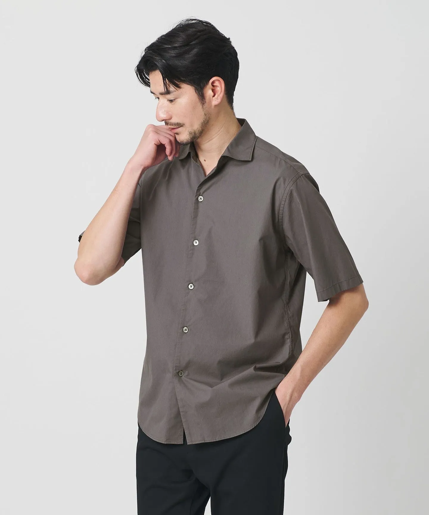 【WEB限定 WARDROBE SMART】コットン ワイドカラー スキッパーシャツ sold by United Arrows product image thumbnail 3