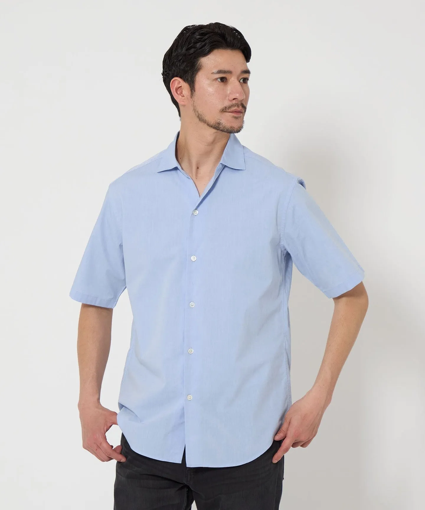 【WEB限定 WARDROBE SMART】コットン ワイドカラー スキッパーシャツ sold by United Arrows product image thumbnail 4