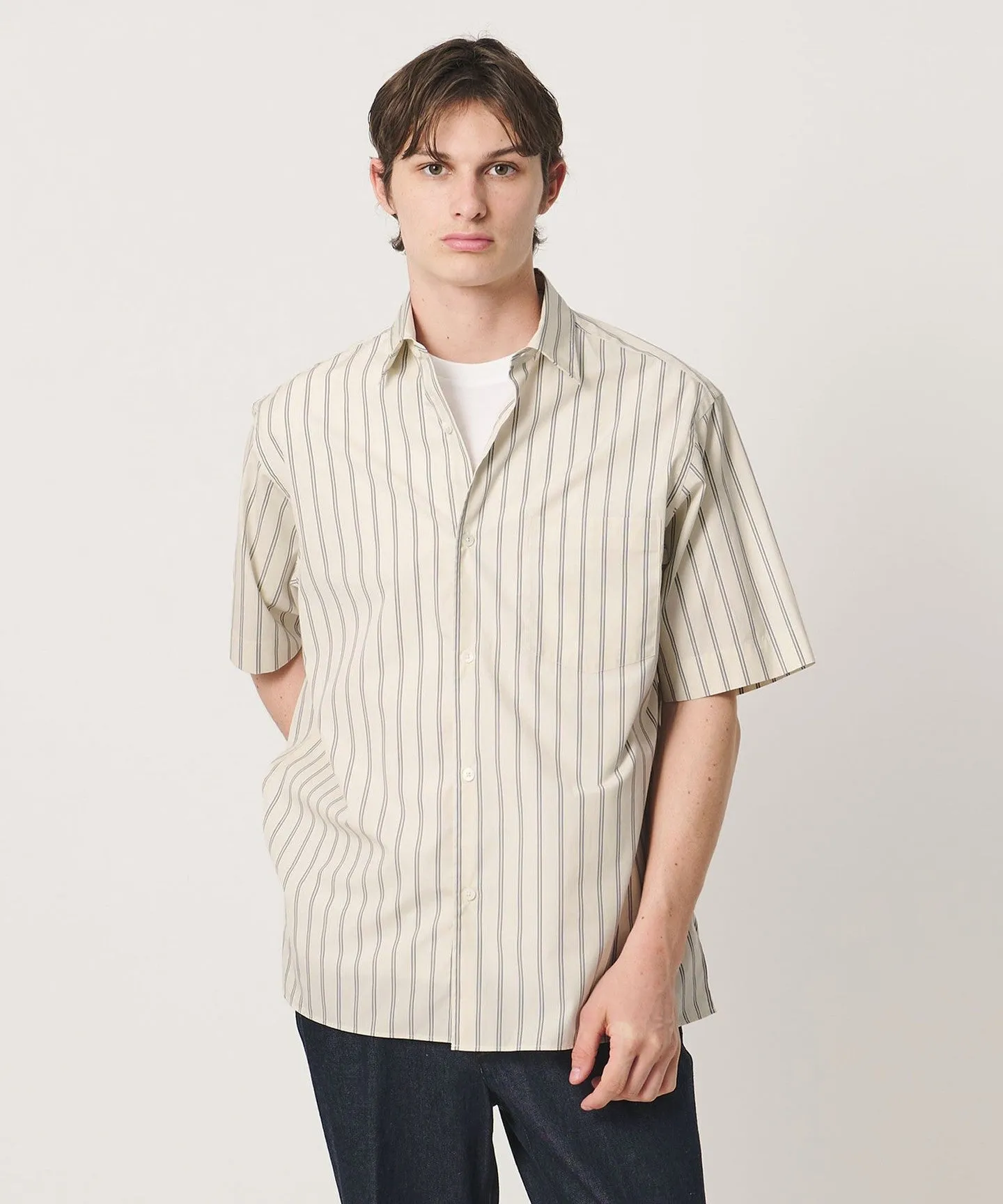 シルキーポプリン ワンピースレギュラーカラー ショートスリーブ シャツ sold by United Arrows product image thumbnail 4