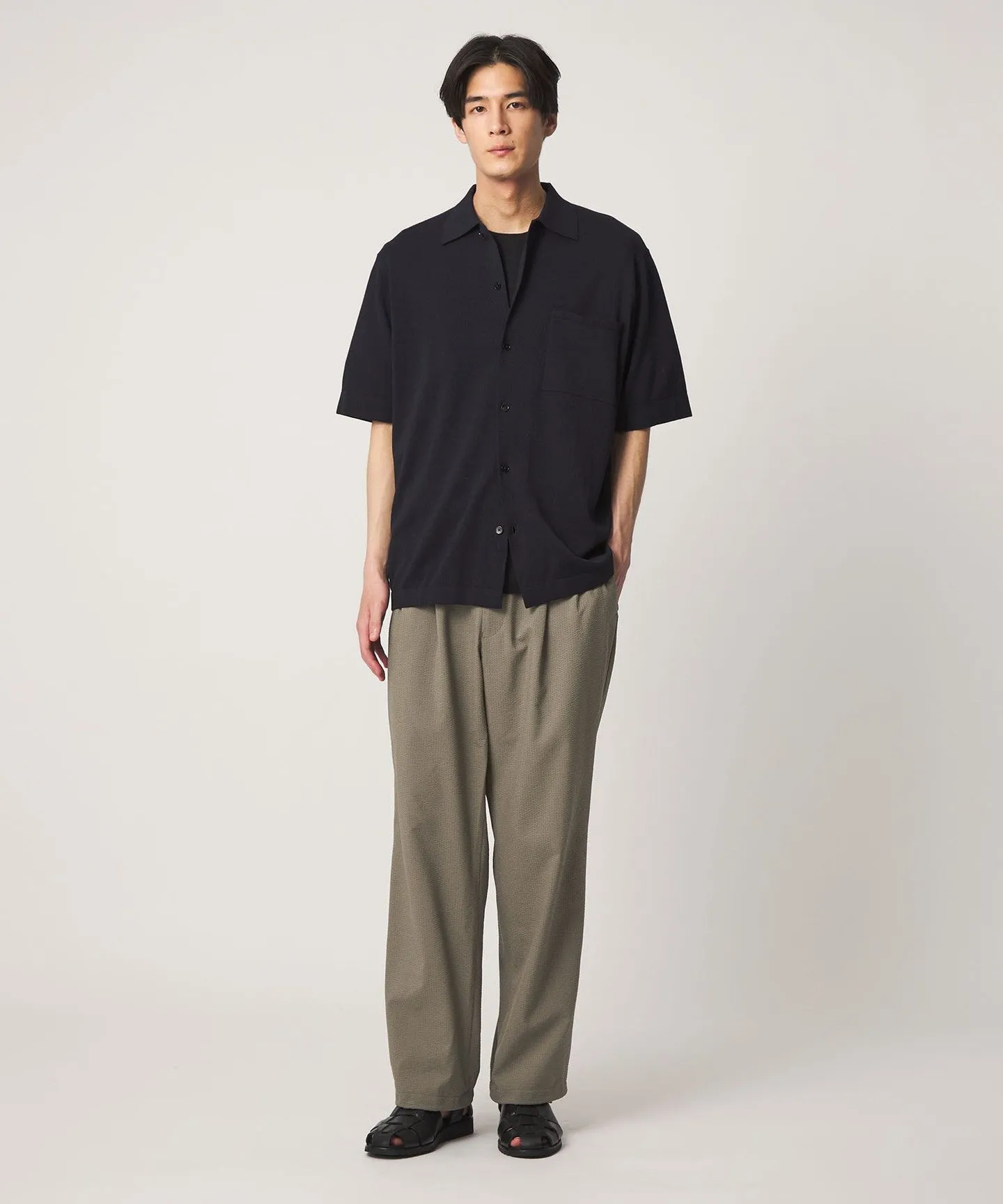 DotAir ドットエア サッカー ヘムコード 2プリーツ パンツ 吸水速乾 sold by United Arrows product image thumbnail 4